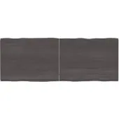 vidaXL Tafelblad natuurlijke rand 160x60x(2-4)cm eikenhout donkerbruin