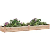 vidaXL Plantenbak verhoogd met voering 240x45x25 cm massief vurenhout