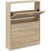 vidaXL Schoenenkast eiken 59x17x81 cm bewerkt hout