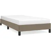 vidaXL Bedframe zonder matras 80x200 cm stof taupe
