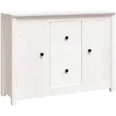 vidaXL Dressoir 100x35x74 cm massief grenenhout wit