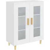 vidaXL Dressoir 69,5x34x90 cm bewerkt hout wit