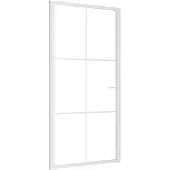 vidaXL Binnendeur 102,5x201,5 cm ESG-glas en aluminium wit