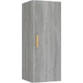 vidaXL Wandkast 34,5x34x90 cm bewerkt hout grijs sonoma eikenkleurig