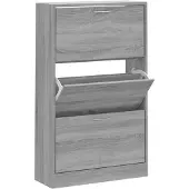 vidaXL Schoenenkast 63x24x103 cm bewerkt hout grijs sonoma