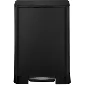 EKO - Neo-Cube recycling pedaalemmer 28+18 liter - Stainless Steel Polypropyleen - zwart - Prullenbak