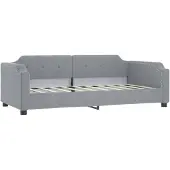 vidaXL Slaapbank 90x190 cm stof lichtgrijs