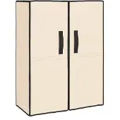 vidaXL Schoenenkast 60x28x90 cm stof crèmekleurig
