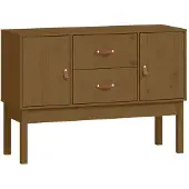 vidaXL Dressoir 110x40x78 cm massief grenenhout honingbruin