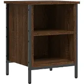 vidaXL Schoenenkast 38x35x50 cm bewerkt hout bruin eikenkleur