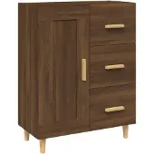 vidaXL Dressoir 69,5x34x90 cm bewerkt hout bruin eikenkleur