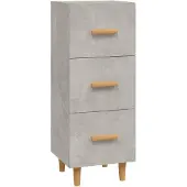 vidaXL Dressoir 34,5x34x90 cm bewerkt hout betongrijs
