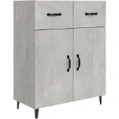 vidaXL Dressoir 69,5x34x90 cm bewerkt hout betongrijs