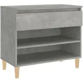 vidaXL Schoenenkast 70x36x60 cm bewerkt hout betongrijs