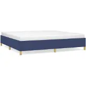 vidaXL Bedframe zonder matras stof blauw 200x200 cm