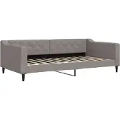 vidaXL Slaapbank 100x200 cm stof taupe