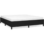 vidaXL Bedframe zonder matras stof zwart 180x200 cm