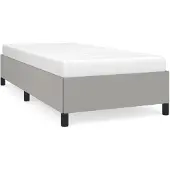 vidaXL Bedframe zonder matras 100x200 cm stof lichtgrijs