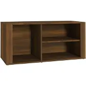 vidaXL - Schoenenkast - 100x35x45 - cm - bewerkt - hout - bruin - eikenkleur