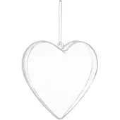 Springos Hobby/DIY Kersthart 1 Stuk 8 cm Transparant