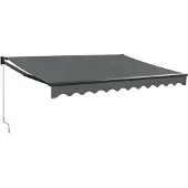 vidaXL Luifel uittrekbaar 3x2,5 m stof en aluminium antracietkleurig