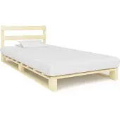vidaXL Bedframe pallet massief grenenhout 100x200 cm