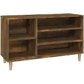 vidaXL Schoenenkast 102x36x60 cm bewerkt hout gerookt eikenkleurig