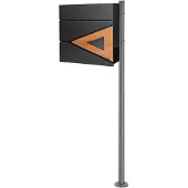 ML-Design Brievenbus Wilma | metaal zwart 42.5x23x120 cm brievenbussen | NADUVI