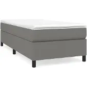 vidaXL Boxspring bed 80x200 cm stof donkergrijs