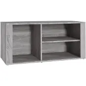 vidaXL Schoenenkast 100x35x45 cm bewerkt hout grijs sonoma