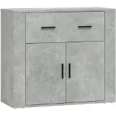 vidaXL Dressoir 80x33x70 cm bewerkt hout betongrijs