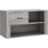 vidaXL - Schoenenkast - 80x35x45 - cm - bewerkt - hout - grijs - sonoma