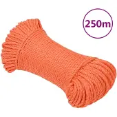 vidaXL Werktouw 3 mm 250 m polypropeen oranje