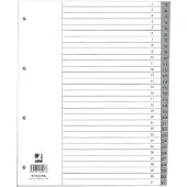 Q-CONNECT numerieke tabbladen, A4, PP, 1-31, met indexblad, grijs 10 stuks