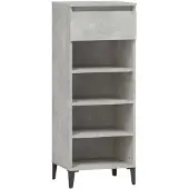 vidaXL Schoenenkast 40x36x105 cm bewerkt hout betongrijs
