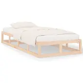 vidaXL Bedframe massief hout 90x200 cm