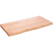 vidaXL Wandschap 80x40x(2-4) cm behandeld massief eikenhout lichtbruin