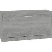 vidaXL Schoenenbank 80x24x45 cm bewerkt hout grijs sonoma eikenkleur