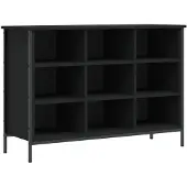 vidaXL Schoenenkast 100x35x70 cm bewerkt hout zwart