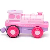 Bigjigs Trein - De krachtige roze locomotief - Elektrisch - Op batterijen