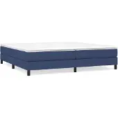 vidaXL Boxspring bed stof blauw 200x200 cm