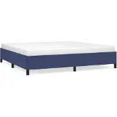 vidaXL Bedframe zonder matras stof blauw 200x200 cm