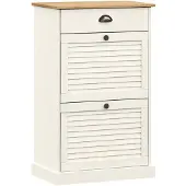 vidaXL Schoenenkast VIGO 60x35x96 cm massief grenenhout wit