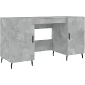 vidaXL Bureau 140x50x75 cm bewerkt hout betongrijs