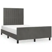 vidaXL Bedframe zonder matras 120x200 cm fluweel donkergrijs