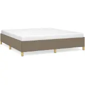 vidaXL Bedframe zonder matras stof taupe 160x200 cm