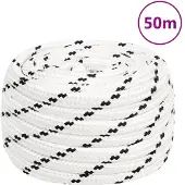 vidaXL Werktouw 18 mm 50 m polyester wit