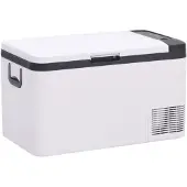 vidaXL Koelbox met handvat 25 L PP & PE zwart en wit