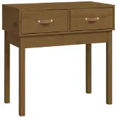 vidaXL Wandtafel 76,5x40x75 cm massief grenenhout honingbruin
