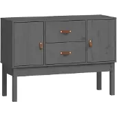 vidaXL Dressoir 110x40x78 cm massief grenenhout grijs